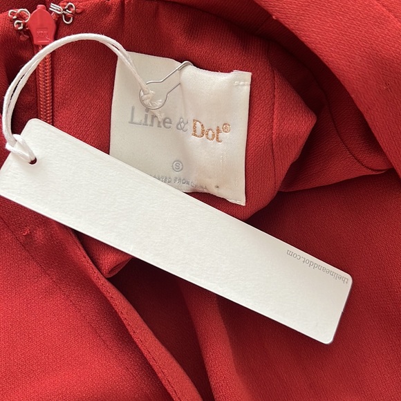 Line & Dot Backless Rust Mini Dress - Picture 5 of 6